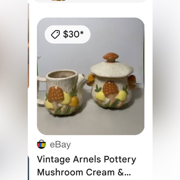 Vintage 1970 Arnels Pottery Mushroom Ceramic Kitchen Set - Picture 11 of 14